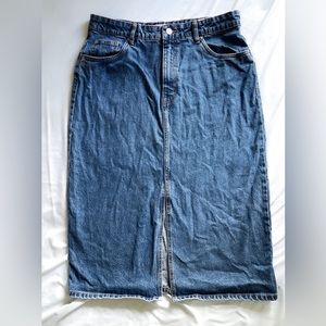 Zara Denim Midi Skirt